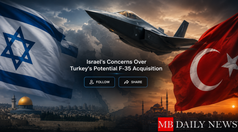 Israel's Concerns Over Turkey's Potential F-35 Acquisition