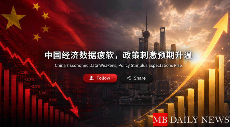 中国经济数据疲软，政策刺激预期升温