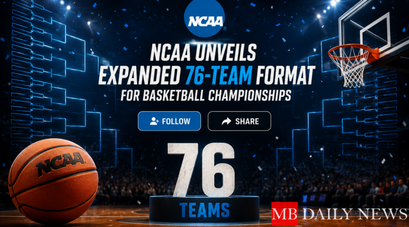 NCAA Unveils Expanded 76-Team Format for Basketball Championships
