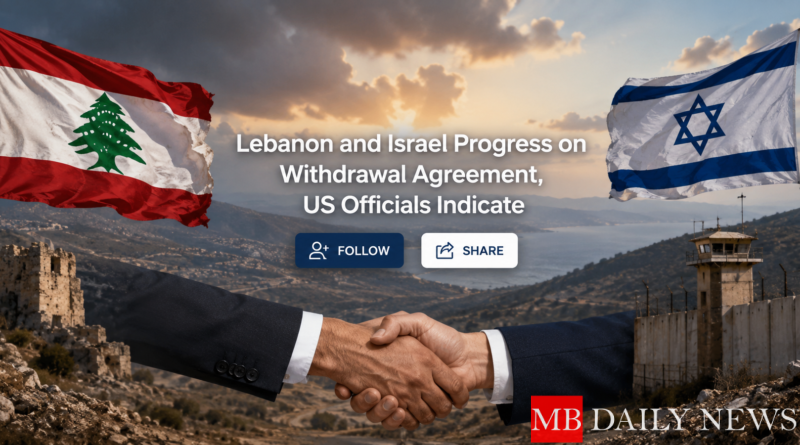 Lebanon and Israel Progress on Withdrawal Agreement, US Officials Indicate