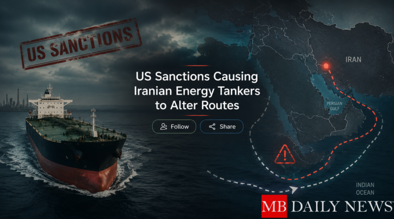 US sanctions have significantly impacted Iranian energy tankers, forcing them to change their routes. These alterations complicate