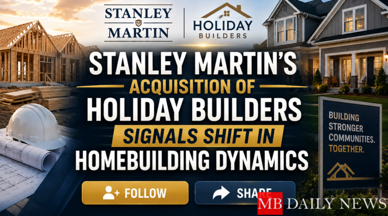 Stanley Martin's Acquisition of Holiday Builders Signals Shift in Homebuilding Dynamics