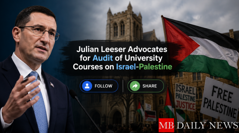 Julian Leeser Advocates for Audit of University Courses on Israel-Palestine