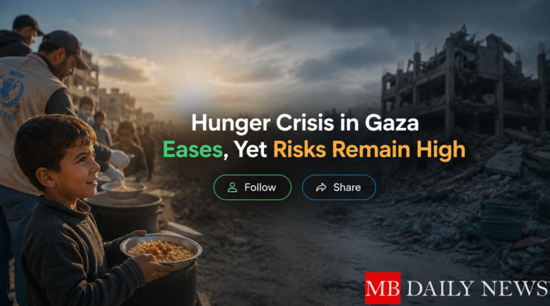 Hunger Crisis in Gaza Eases, Yet Risks Remain High
