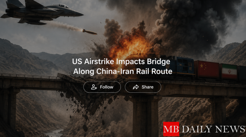 US Airstrike Impacts Bridge Along China-Iran Rail Route