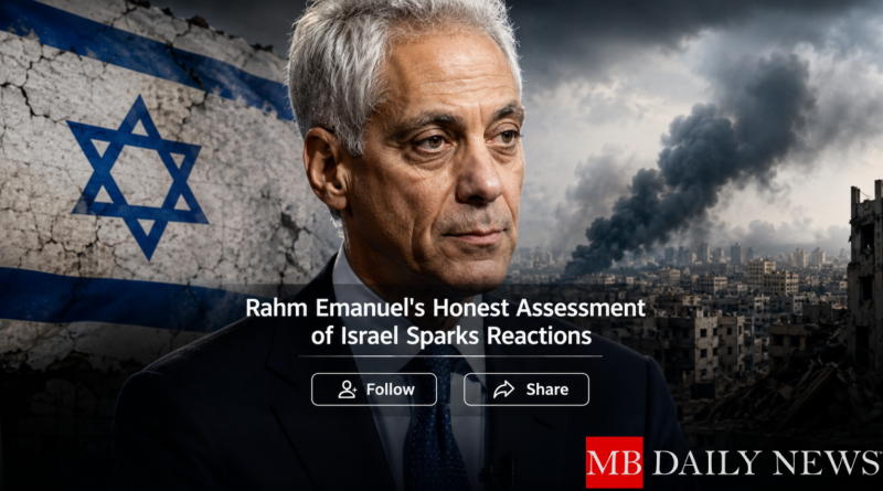 Rahm Emanuel's Honest Assessment of Israel Sparks Reactions