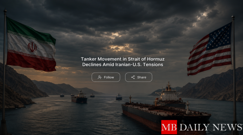 Tanker Movement in Strait of Hormuz Declines Amid Iranian-U.S. Tensions