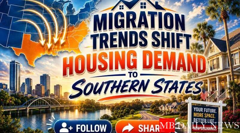 Migration Trends Shift Housing Demand to Southern States