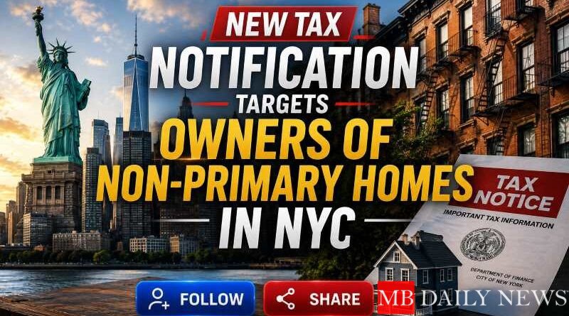New Tax Notification Targets Owners of Non-Primary Homes in NYC