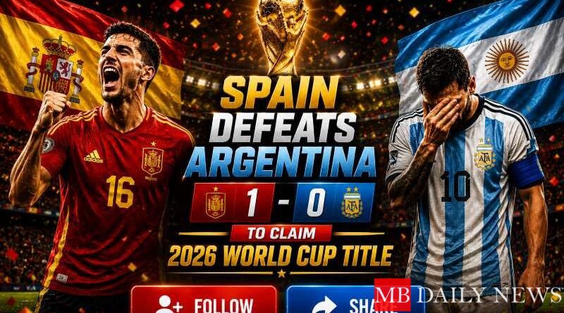 Spain Defeats Argentina 1-0 to Claim 2026 World Cup Title