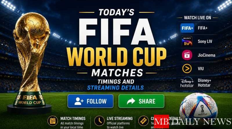 Today's FIFA World Cup Matches: Timings and Streaming Details