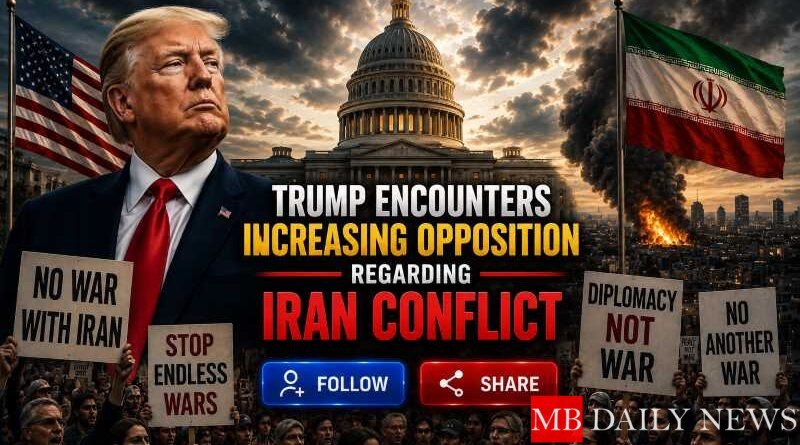 Trump Encounters Increasing Opposition Regarding Iran Conflict