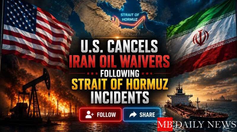 U.S. Cancels Iran Oil Waivers Following Strait of Hormuz Incidents