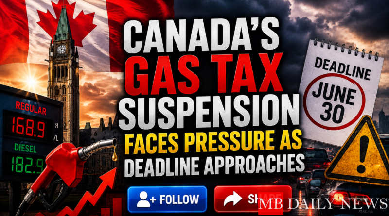 Canada's Gas Tax Suspension Faces Pressure as Deadline Approaches