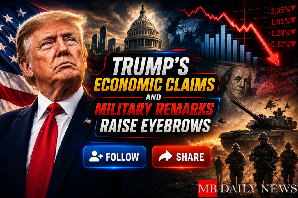 Trump's Economic Claims and Military Remarks Raise Eyebrows