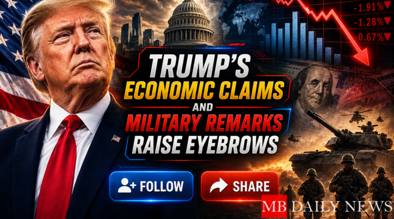 Trump's Economic Claims and Military Remarks Raise Eyebrows