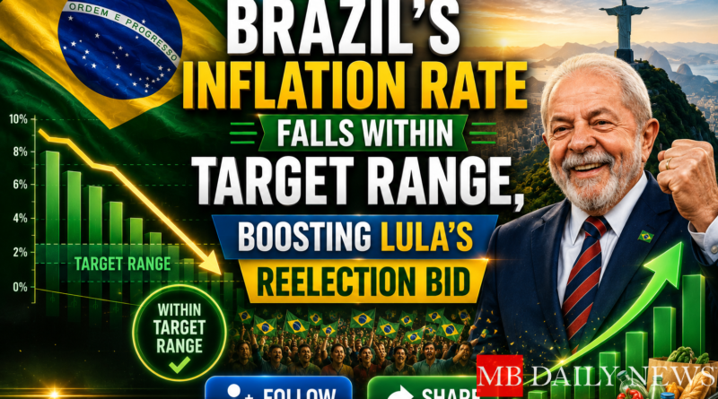 Brazil's Inflation Rate Falls Within Target Range, Boosting Lula's Reelection Bid