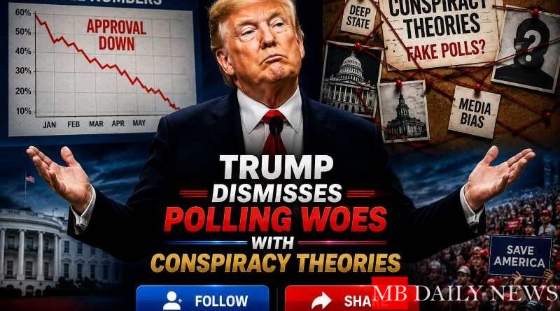 Trump Dismisses Polling Woes with Conspiracy Theories